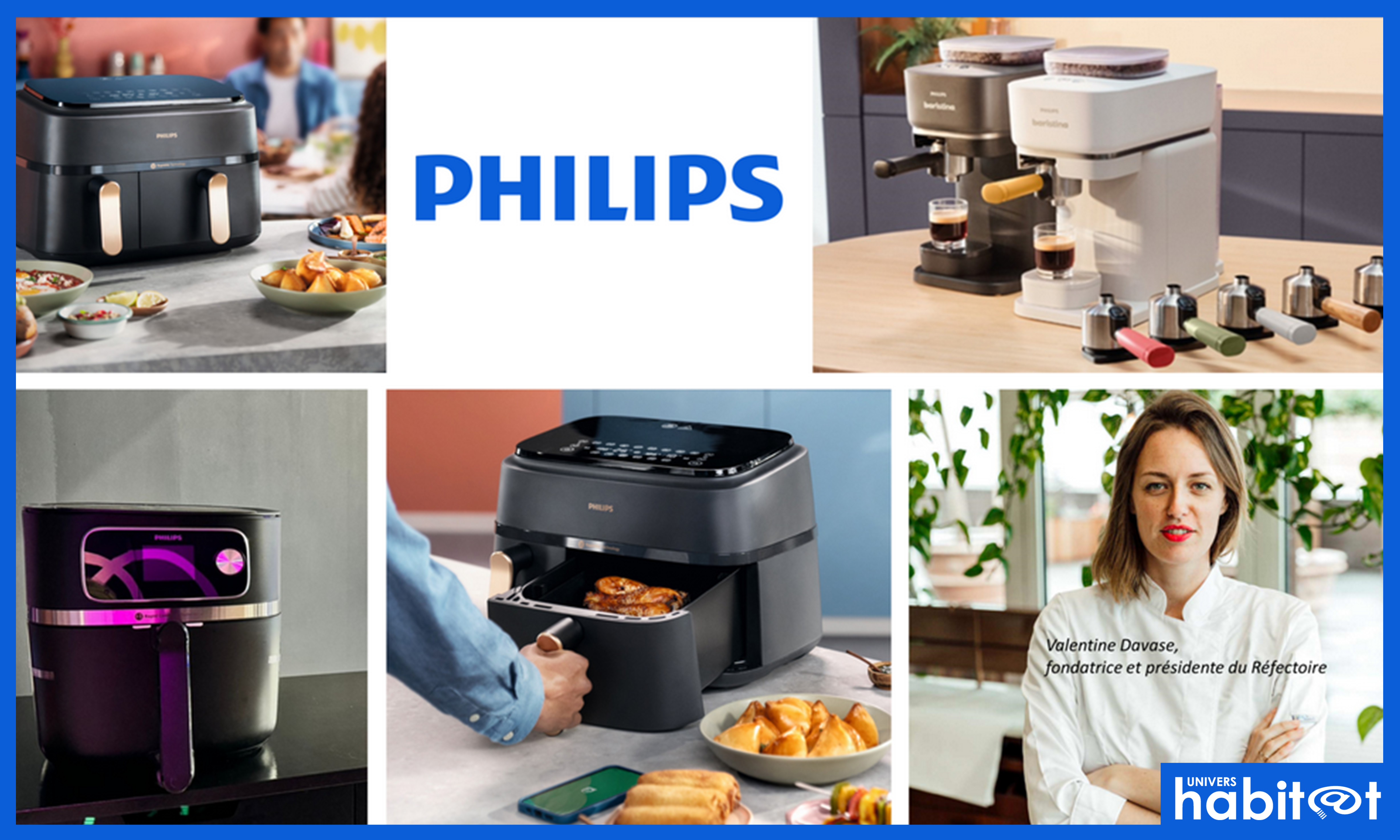 Philips s’associe au Réfectoire, lance la machine à café Barista et son Airfryer à double compartiment