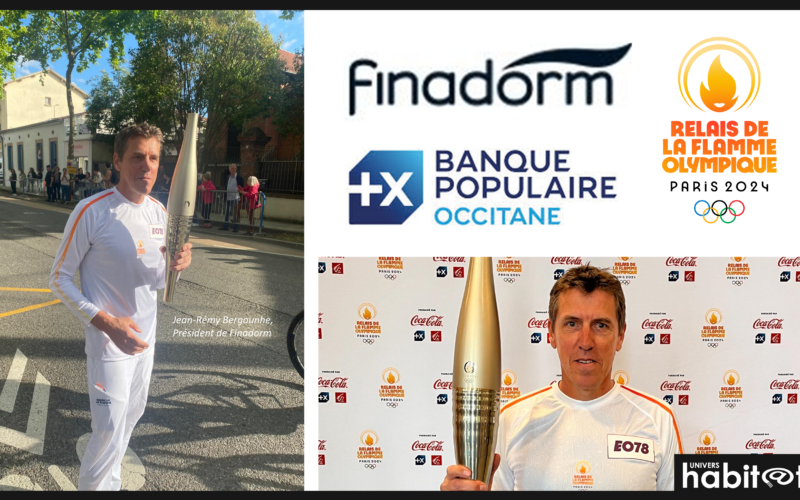 Jean-Rémy Bergounhe, président de Finadorm, a porté la Flamme Olympique à Toulouse