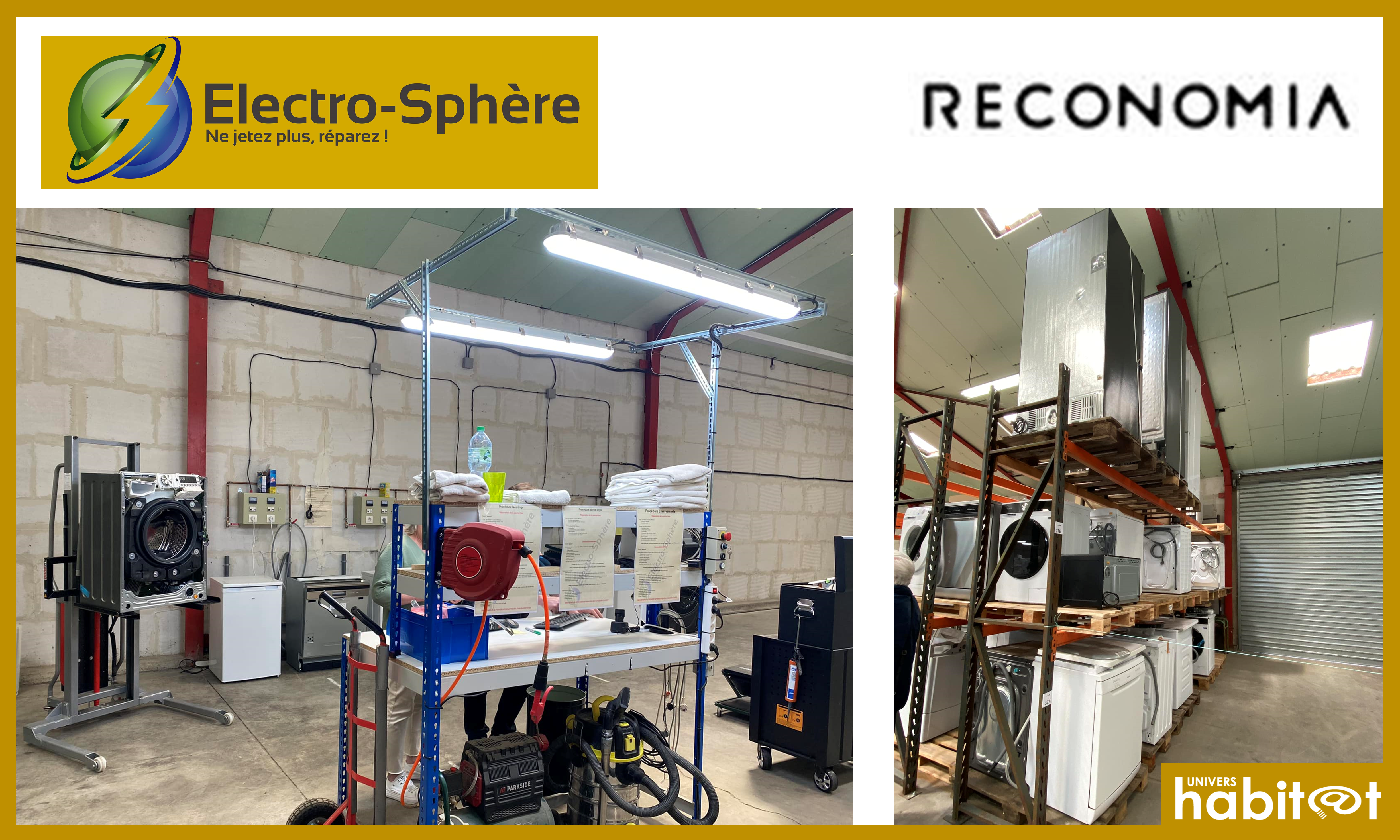 Électro-Sphère, une usine dédiée à l’électroménager reconditionné et au »remade in France » qui redynamise le territoire des Ardennes