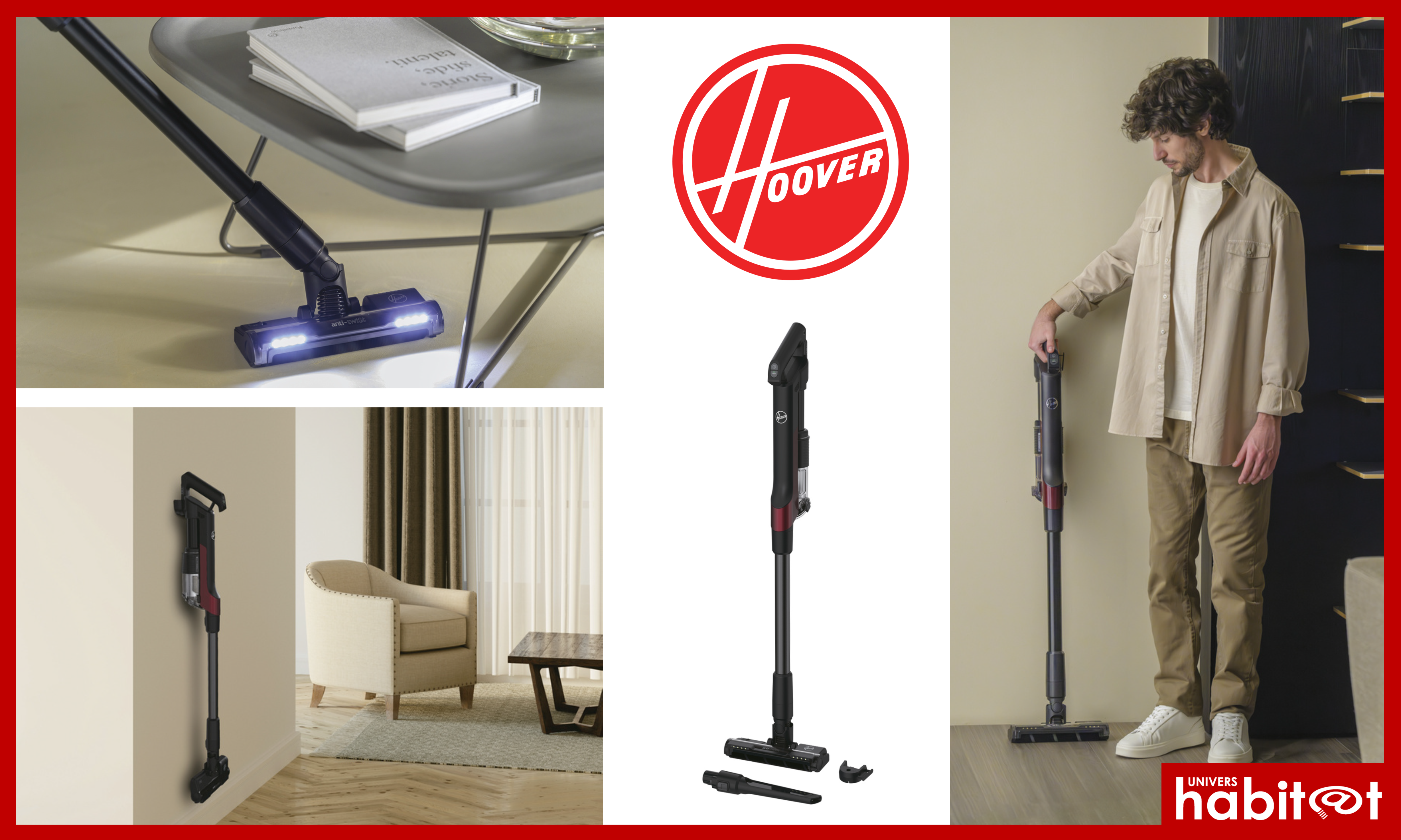<span class="badge-pertinence">✔ Pertinent</span> HF2, un aspirateur balai sans fil à la fois design et puissant signé <span class="search-highlight">Hoover</span>