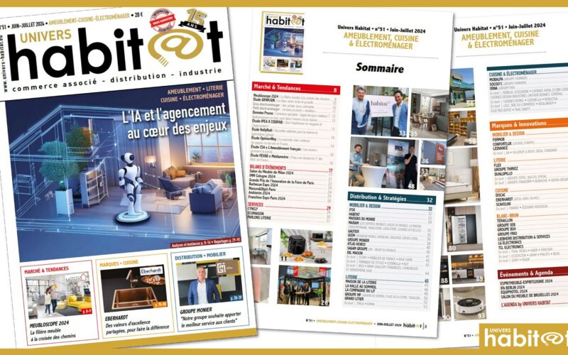 Dédié à l’ameublement, la cuisine et l’électroménager, le magazine Univers Habitat n°51 est disponible