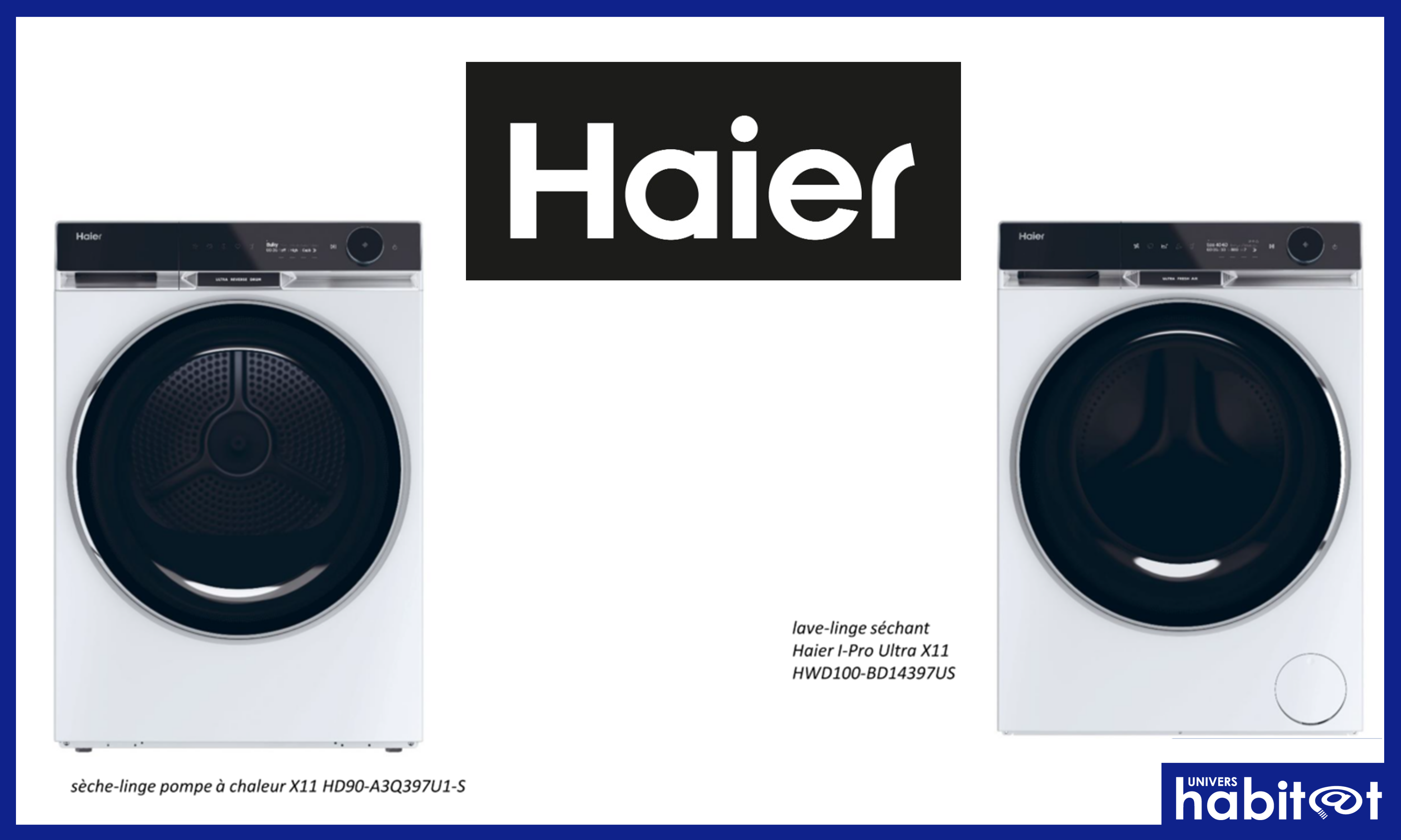 Haier étend son offre, avec un sèche-linge pompe à chaleur et un lave-linge séchant