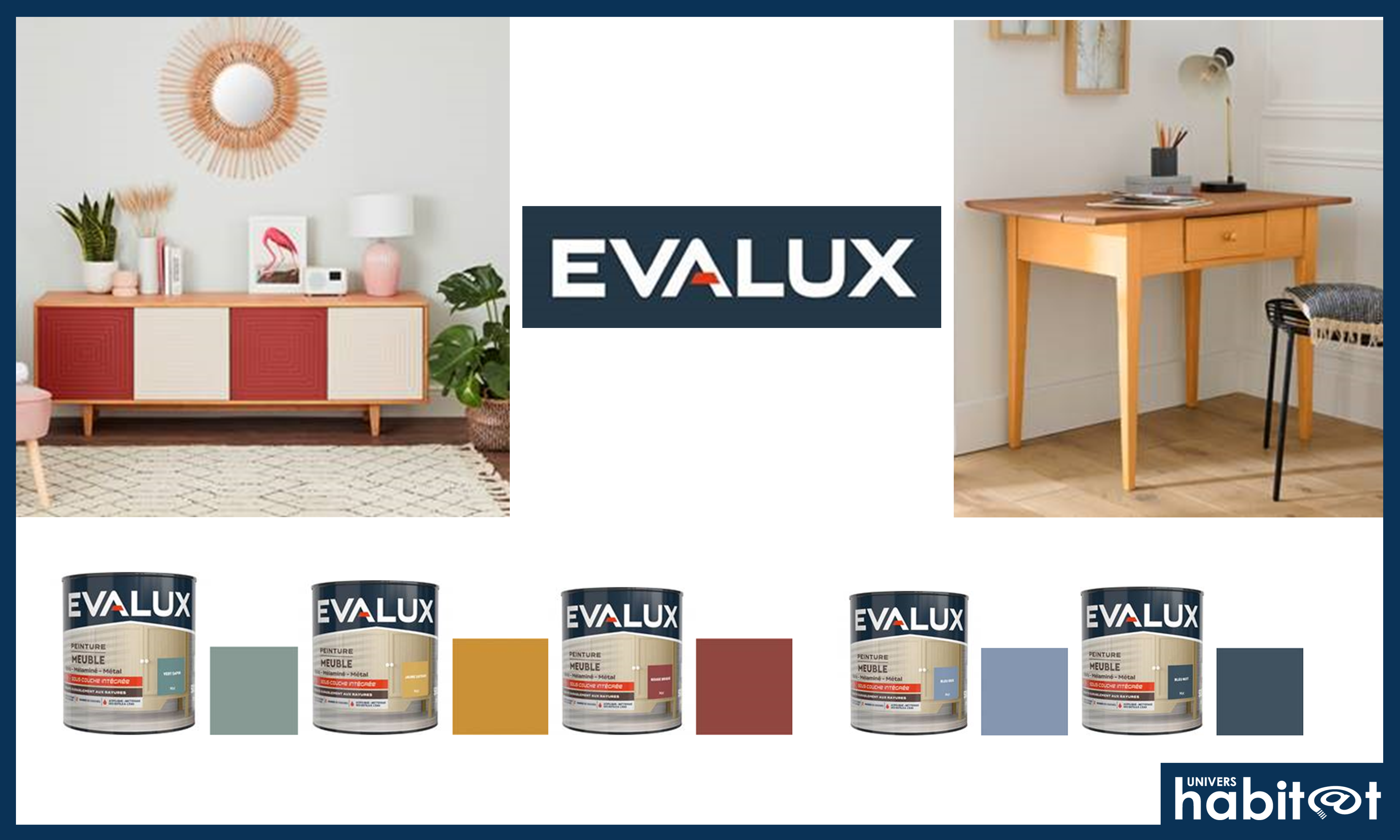 <span class="badge-pertinence">✔ Pertinent</span> Marque de Brico Dépôt, <span class="search-highlight">Evalux</span> propose des couleurs de peinture vives et fruitées pour des ambiances intérieures conviviales