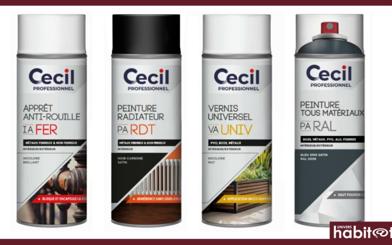 4 nouvelles peintures techniques en aérosol renforcent la gamme de Cecil Professionnel