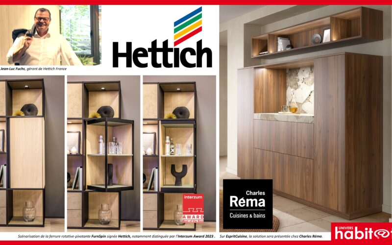 EspritCuisine : FurnSpin, l’innovante ferrure rotative-pivotante de Hettich, à découvrir sur le stand Charles Réma