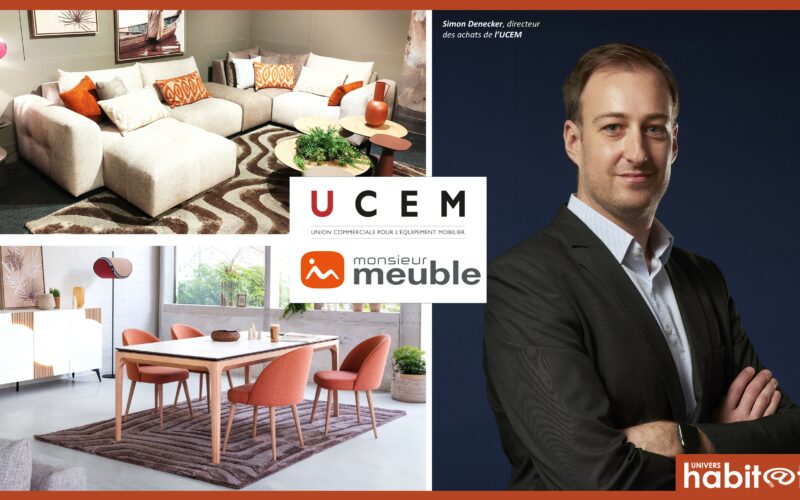 « La nouvelle collection Monsieur Meuble met à l’honneur les salons confortables et les grandes tablées permettant de partager des moments de vie » Simon Denecker, directeur des achats de l’UCEM