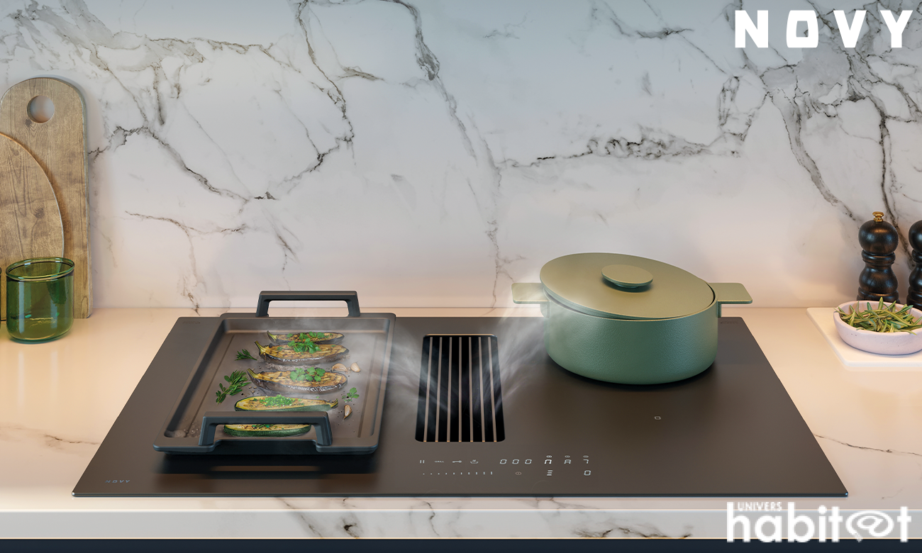 Novy lance la Easy 80 Matte Line, sa nouvelle plaque de cuisson avec hotte intégrée