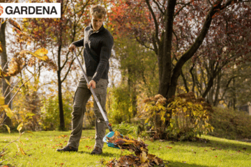 Pour l’automne, Gardena propose un râteau-pelle 3 en 1 et un sac à déchets verts
