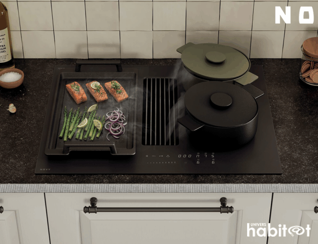 Easy Matte Line, la plaque de cuisson avec hotte intégrée signée Novy