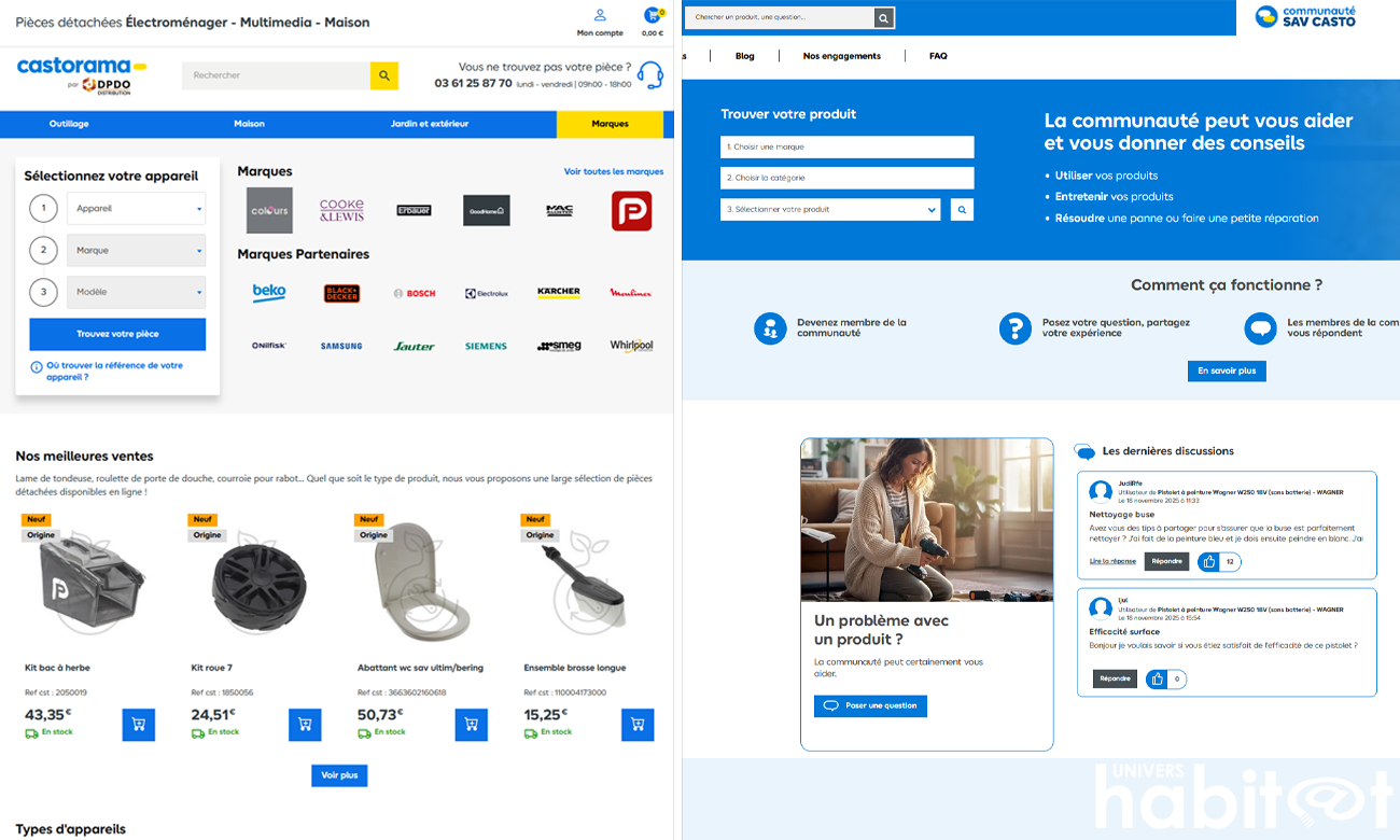 Castorama innove autour de la réparation avec un service de pièces détachées et un espace communautaire