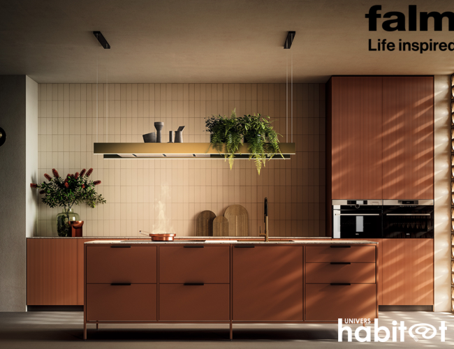 Falmec présente sa hotte minimaliste premium Light Bronze