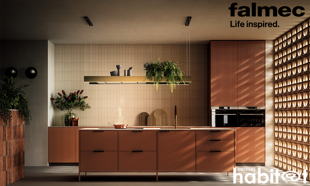 Falmec présente sa hotte minimaliste premium Light Bronze
