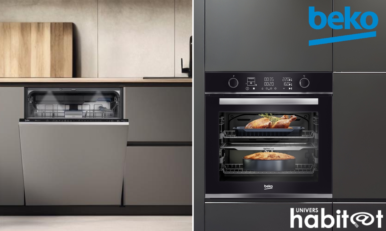 Beko présente un four bi-cavité et un lave-vaisselle piloté par IA