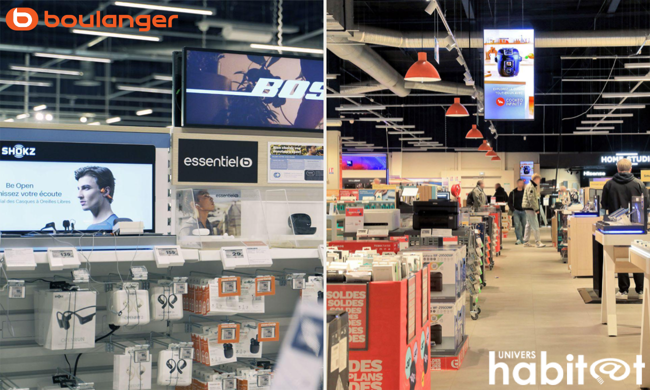 Boulanger développe son retail media avec des écrans en magasin