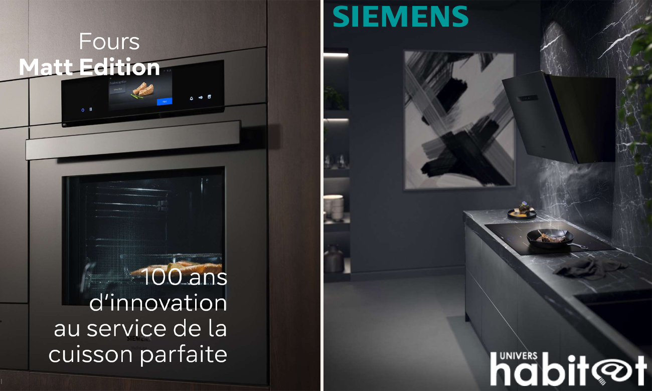 Siemens lance une gamme d’appareils de cuisine noir mat