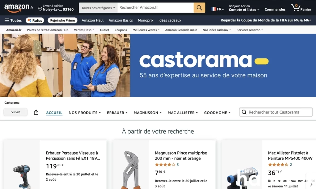 Castorama installe ses marques sur la marketplace Amazon