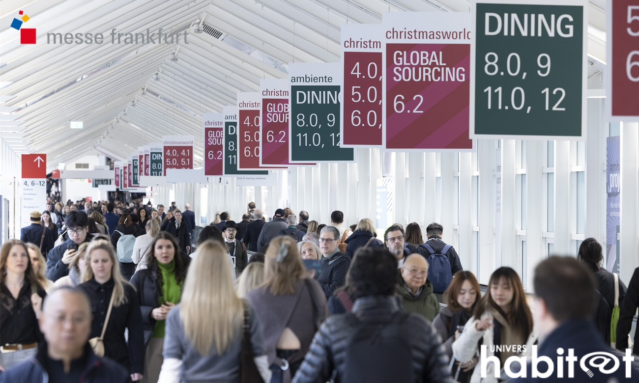 Un couloir de l'édition 2026 des salons Ambiente, Christmasworld et Creativeworld.