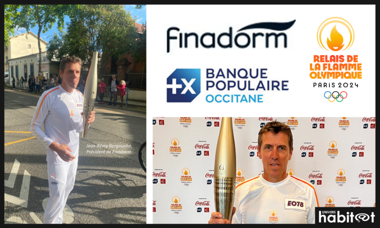 Jean-Rémy Bergounhe, président de Finadorm, a porté la Flamme Olympique à Toulouse