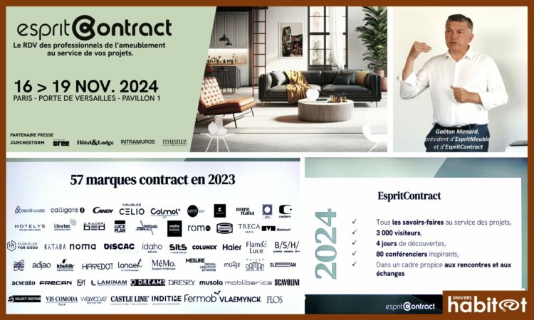 EspritMeuble renforce son espace EspritContract dédié aux architectes, hôteliers et autres prescripteurs
